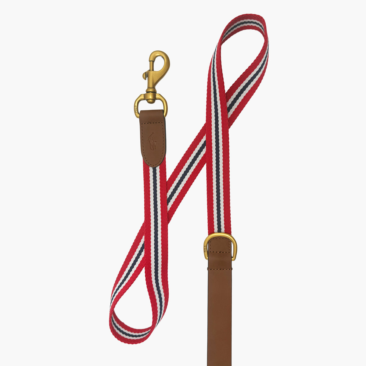 Dog Stripe Leather Leash