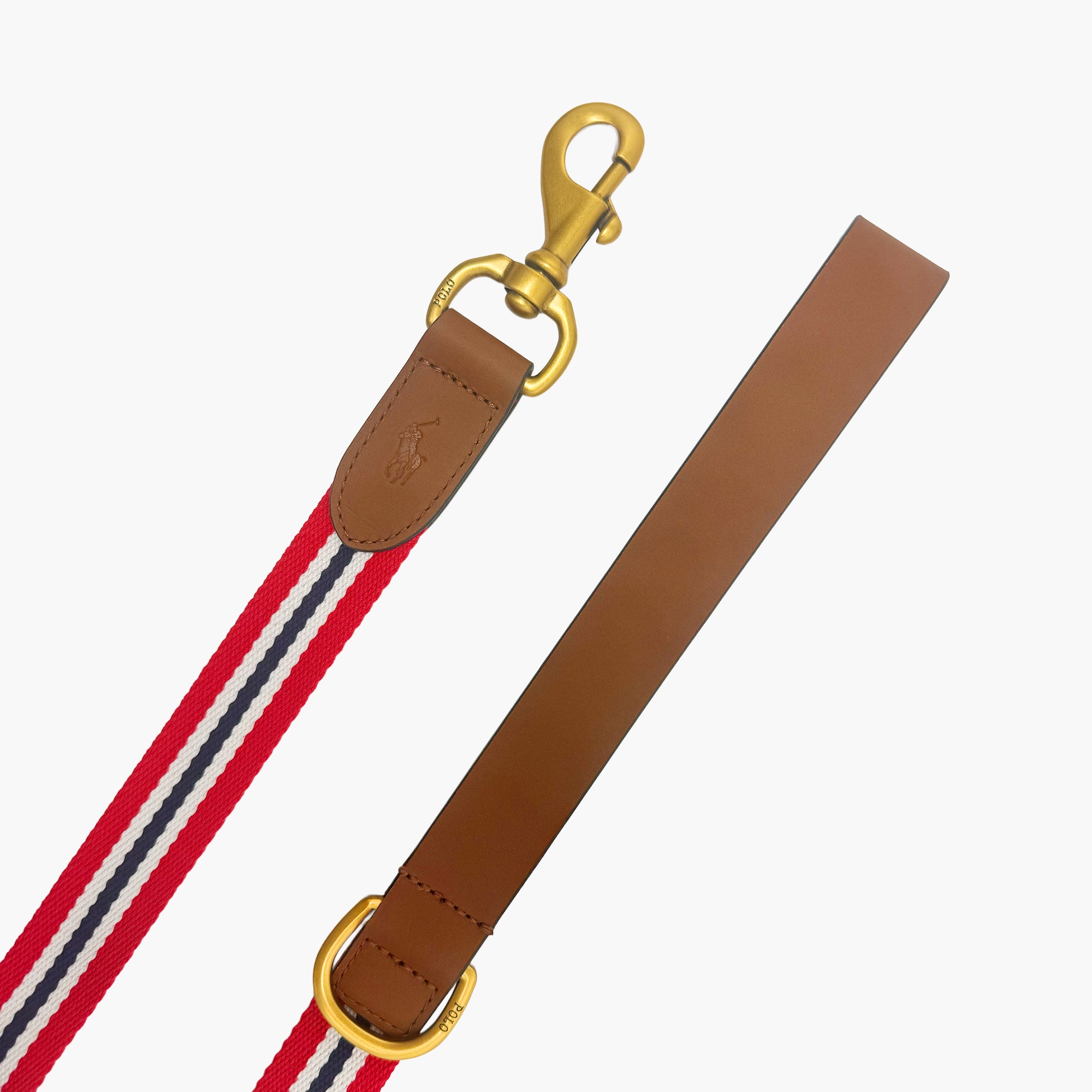 Dog Stripe Leather Leash