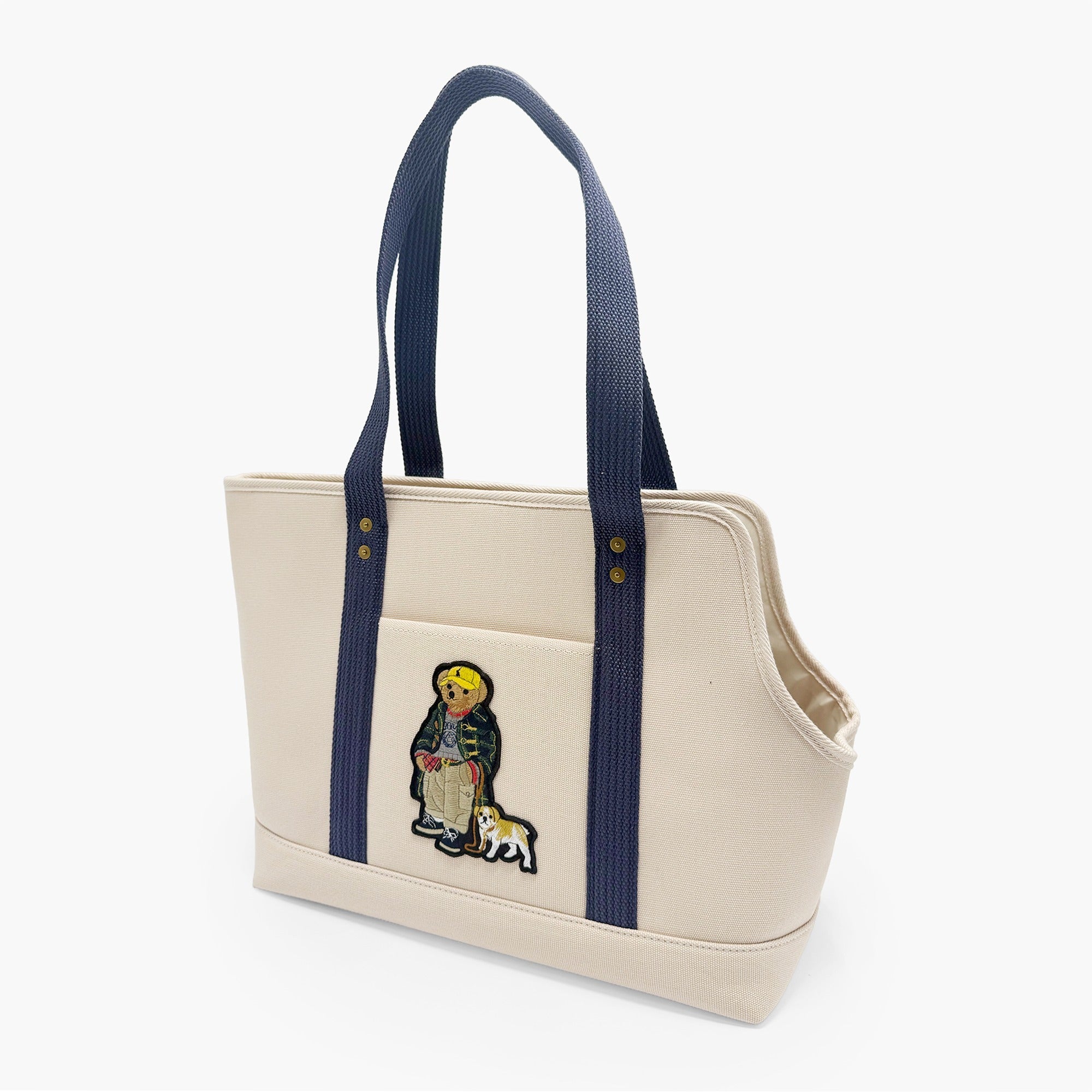 Dog Polo Bear Cotton Canvas Tote