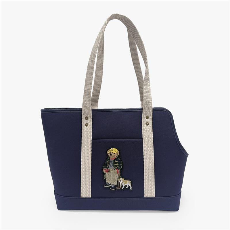Dog Polo Bear Cotton Canvas Tote