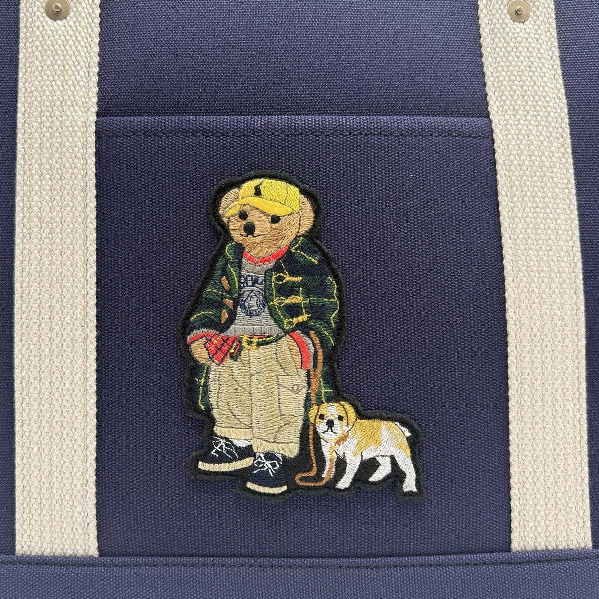 Dog Polo Bear Cotton Canvas Tote
