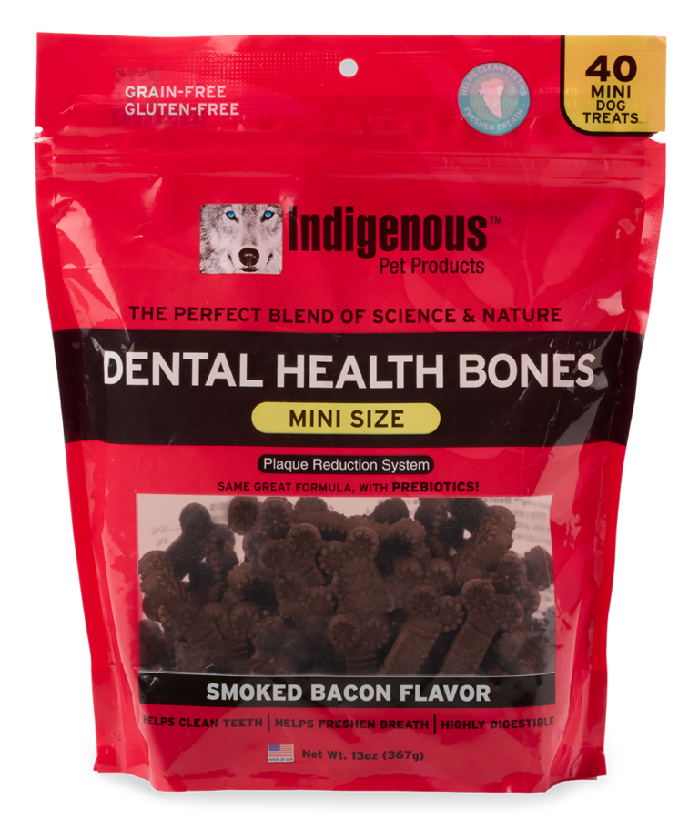 Indigenous Mini Dental Health Bones - Smoked Bacon - 13oz (40bones)
