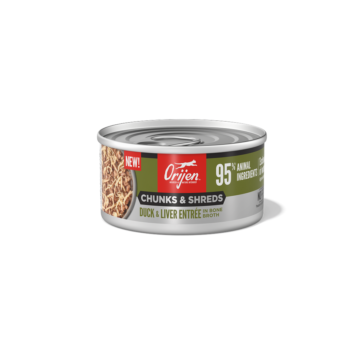 ORIJEN - Chunks & Shreds Cat Wet Food - Duck & Duck Liver