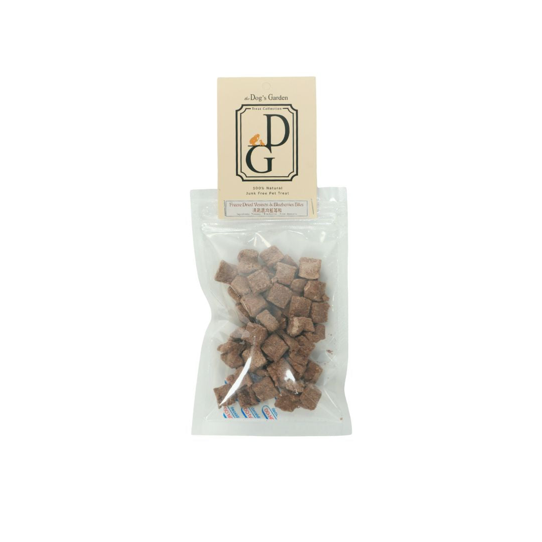 the Dog's Garden - Freeze Dried Treat - Venison & Blueberries Bites