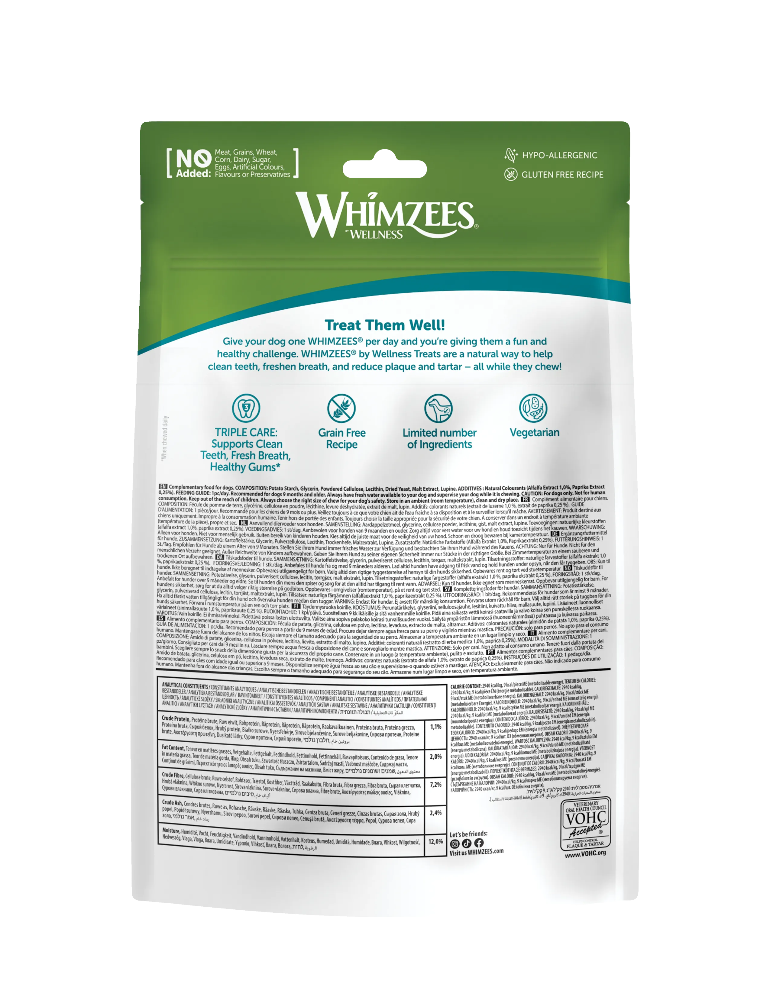 Whimzees Toothbrush Dental Dog Treats - Small (24pcs)