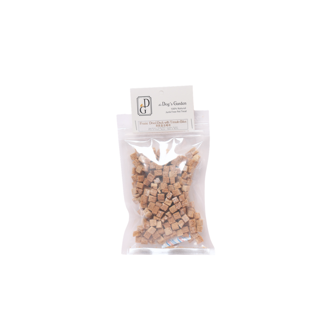 the Dog's Garden - Freeze Dried Treats - Korean Duck with Tomato Bites