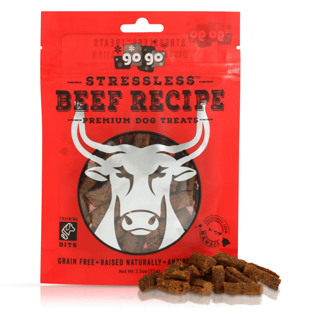 GoGo Pet Products Stressless Premium Wild Beef Jerky Treats (2.5oz)