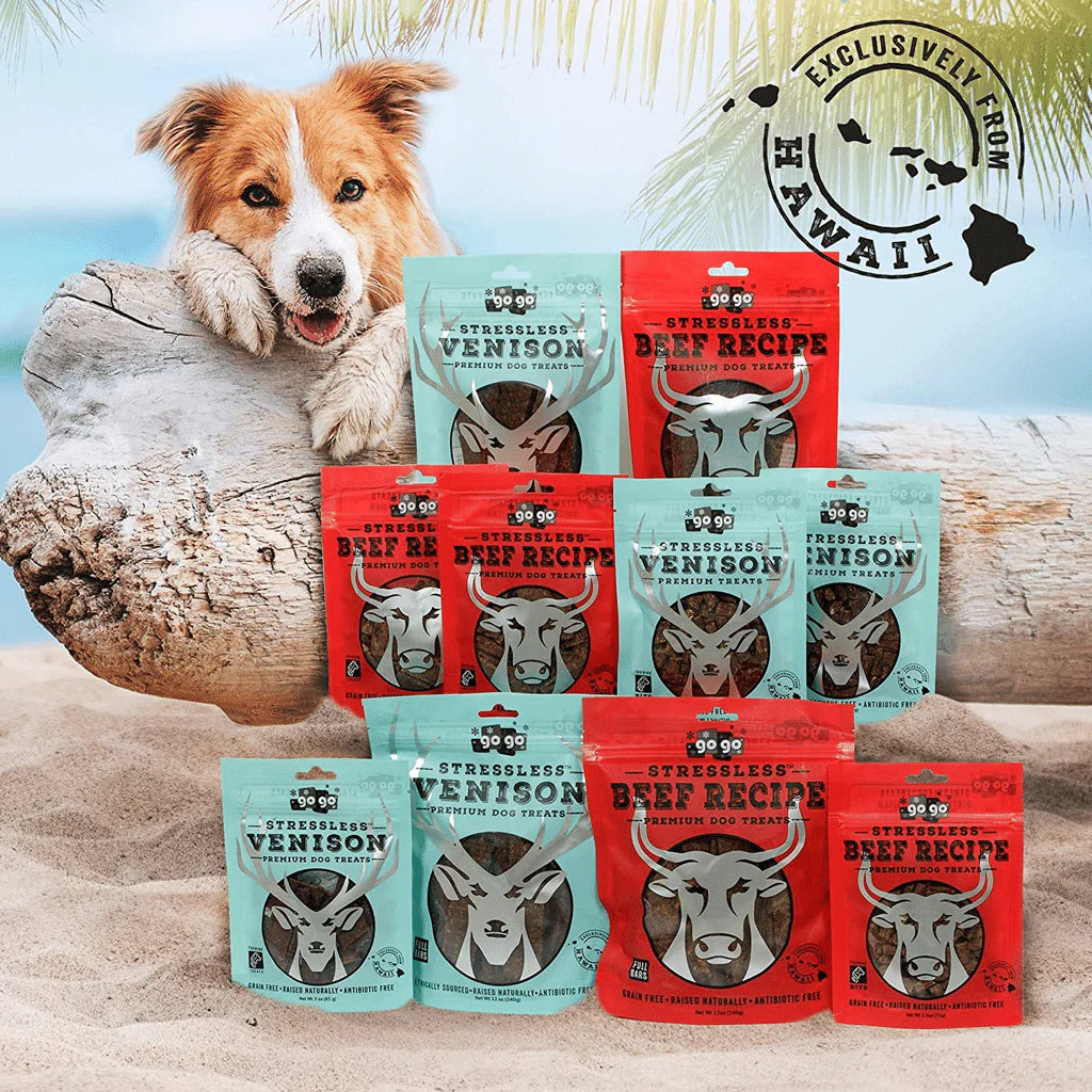 GoGo Pet Products Stressless Premium Wild Beef Jerky Treats (2.5oz)