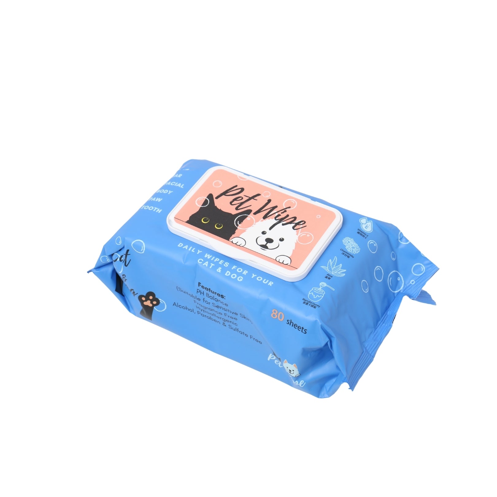 the Dog's Garden - Pet Wipes (80 sheets) Manuka & chamomile