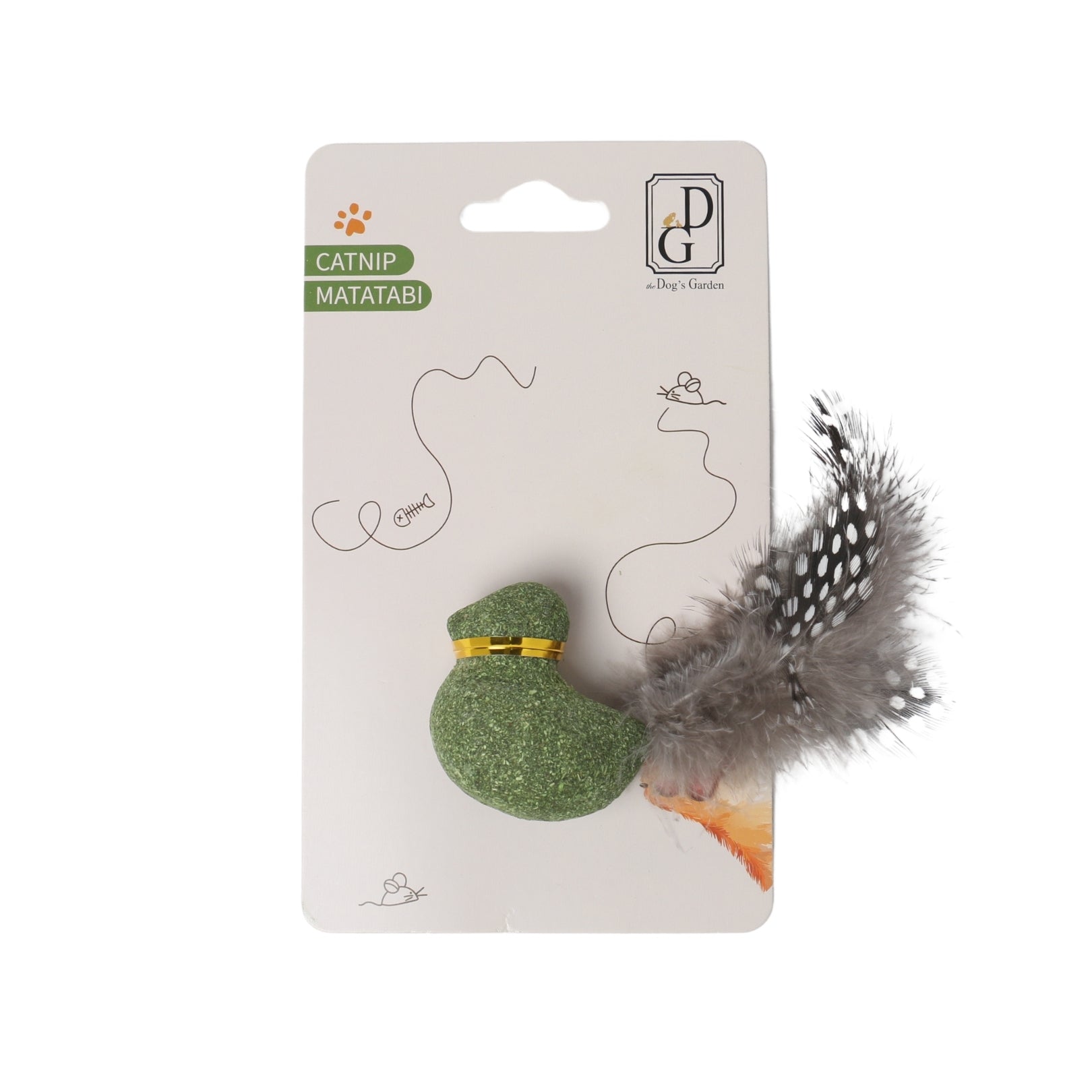 the Dog's Garden - Cat toy - Catnip bird with feather