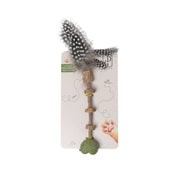 the Dog's Garden - Cat toy - Catnip heart on matatabi stick and feather