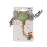 the Dog's Garden - Cat toy - Catnip cat head with matatabi block, hemp rope, catnip balls