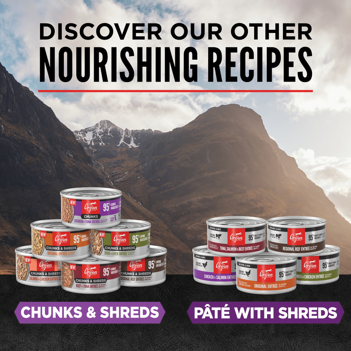 ORIJEN - Chunks & Shreds Chicken & Tuna Kitten Wet Food