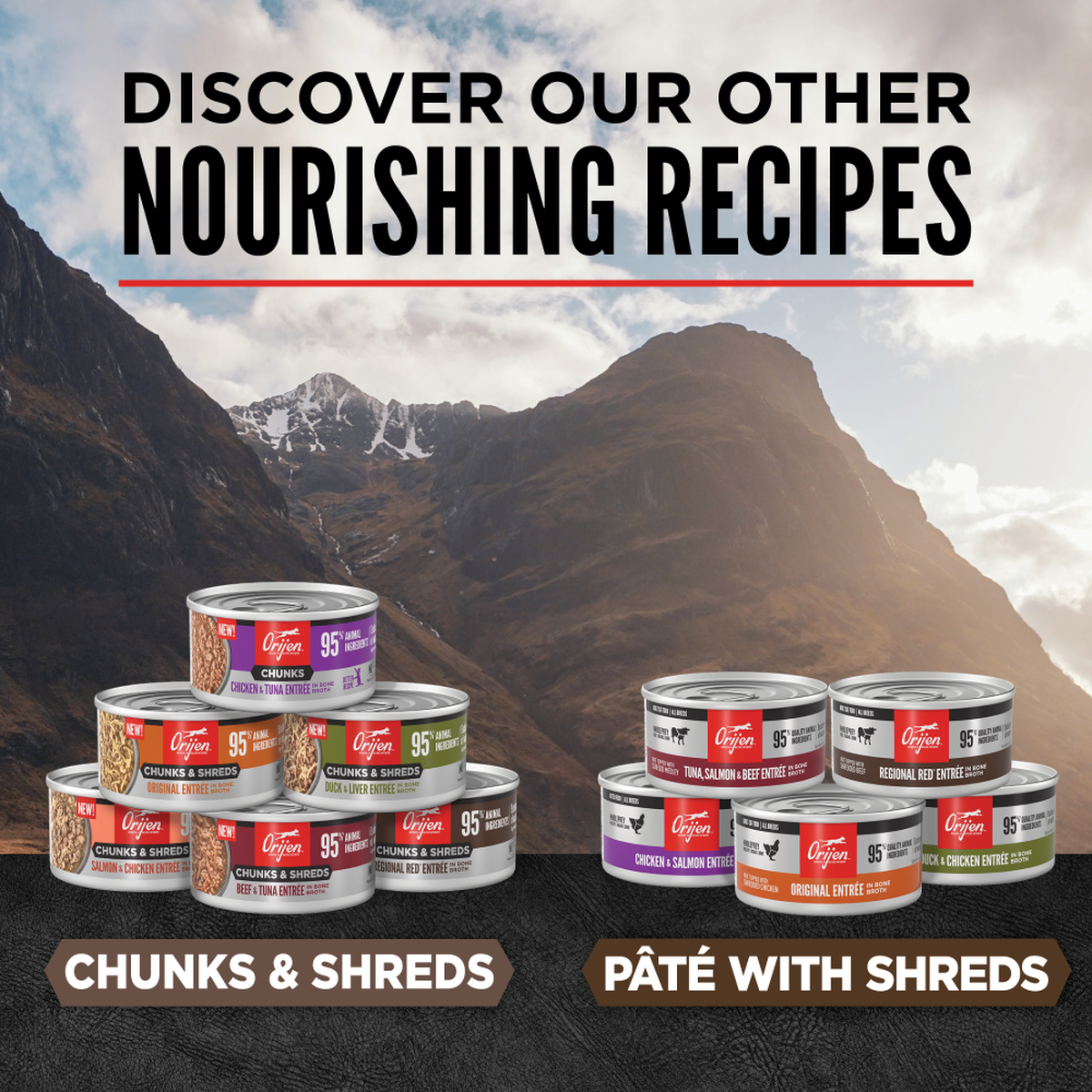ORIJEN - Chunks & Shreds Regional Red Entrée Wet Cat Food