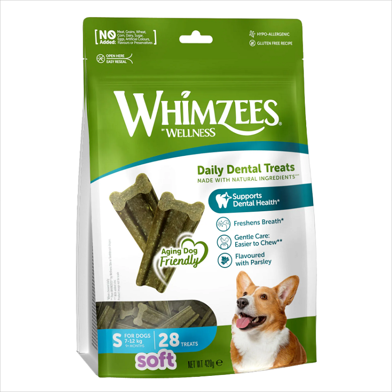 WHIMZEES Dental Senior Dog Treats Soft Stix - Small (12.7oz / 28pcs)