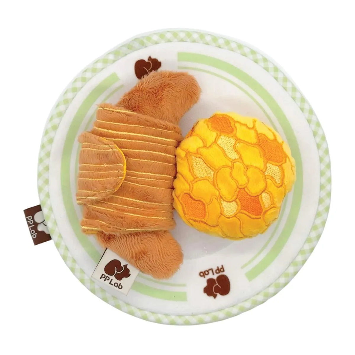 PP LAB - Mini Pineapple Bun with Mini Croissant Combo Plush Toy