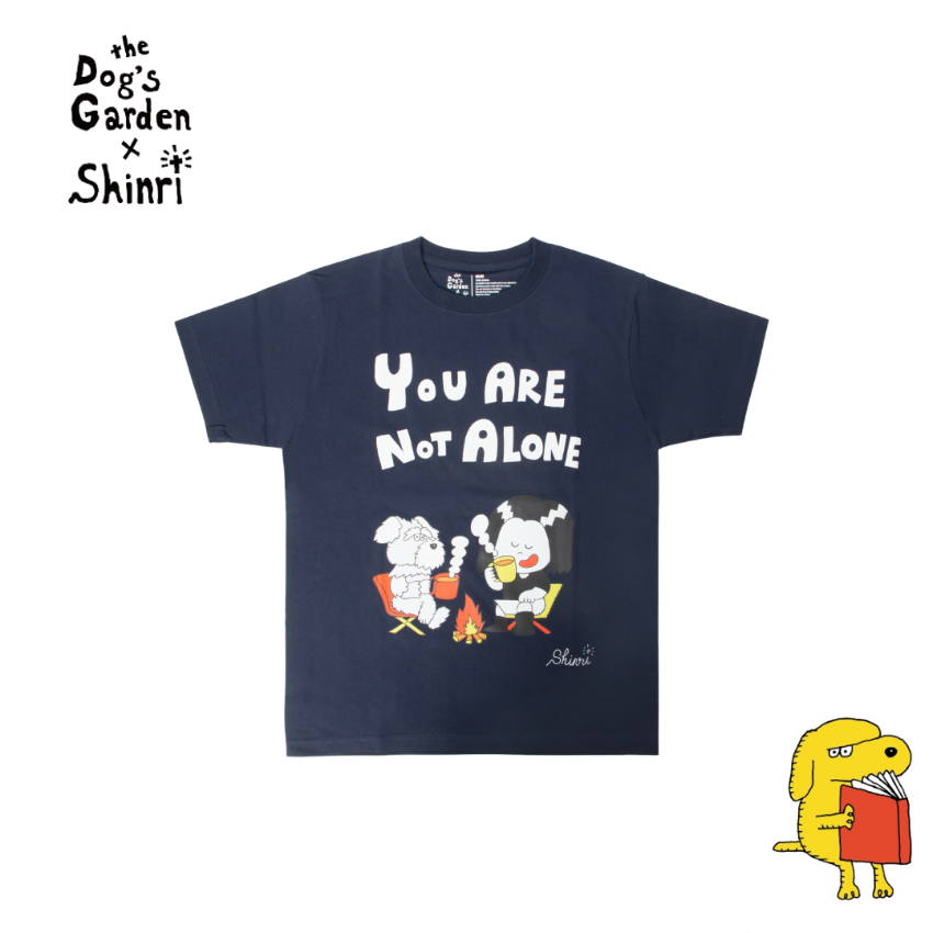 SHINRI x the Dog’s Garden – T-shirt “You Are Not Alone” (Navy, 4 Sizes)