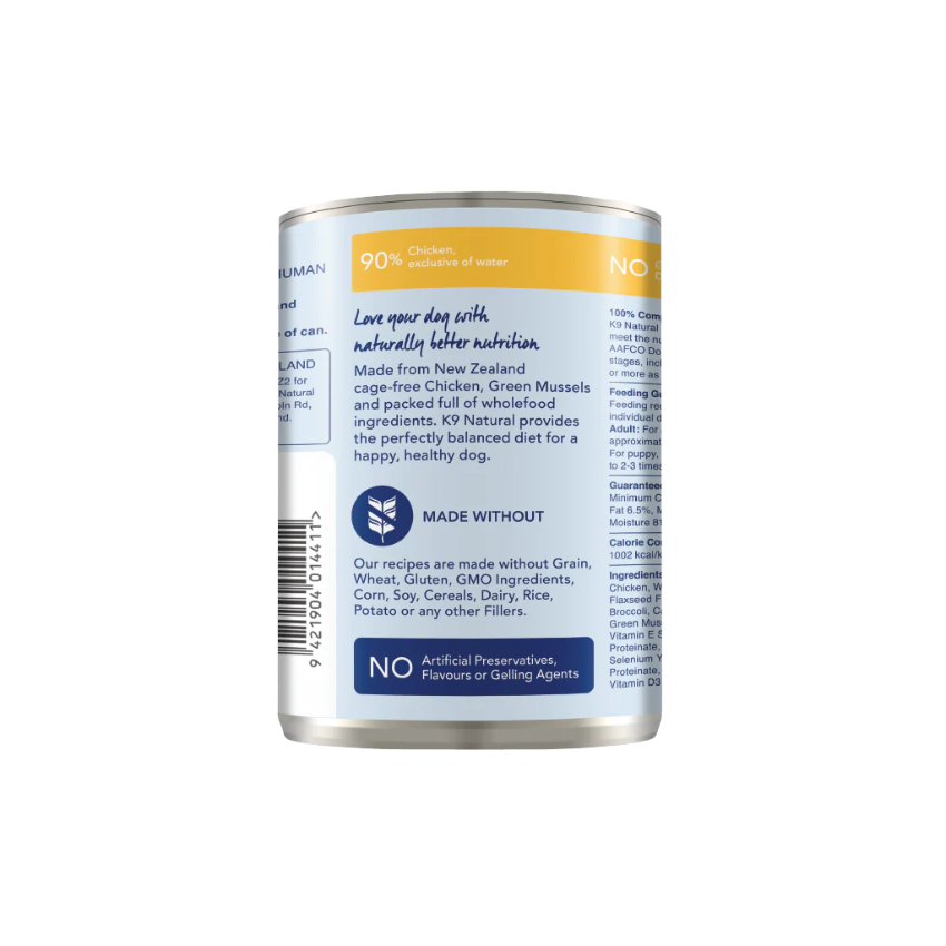 K9 Natural - Chicken Feast Canned Dog Food (370g)