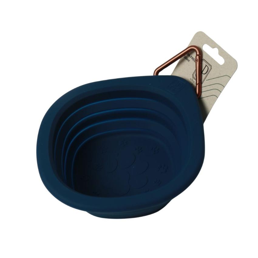 the Dog’s Garden Collapsible Pet Travel Cup – Navy – 350ml