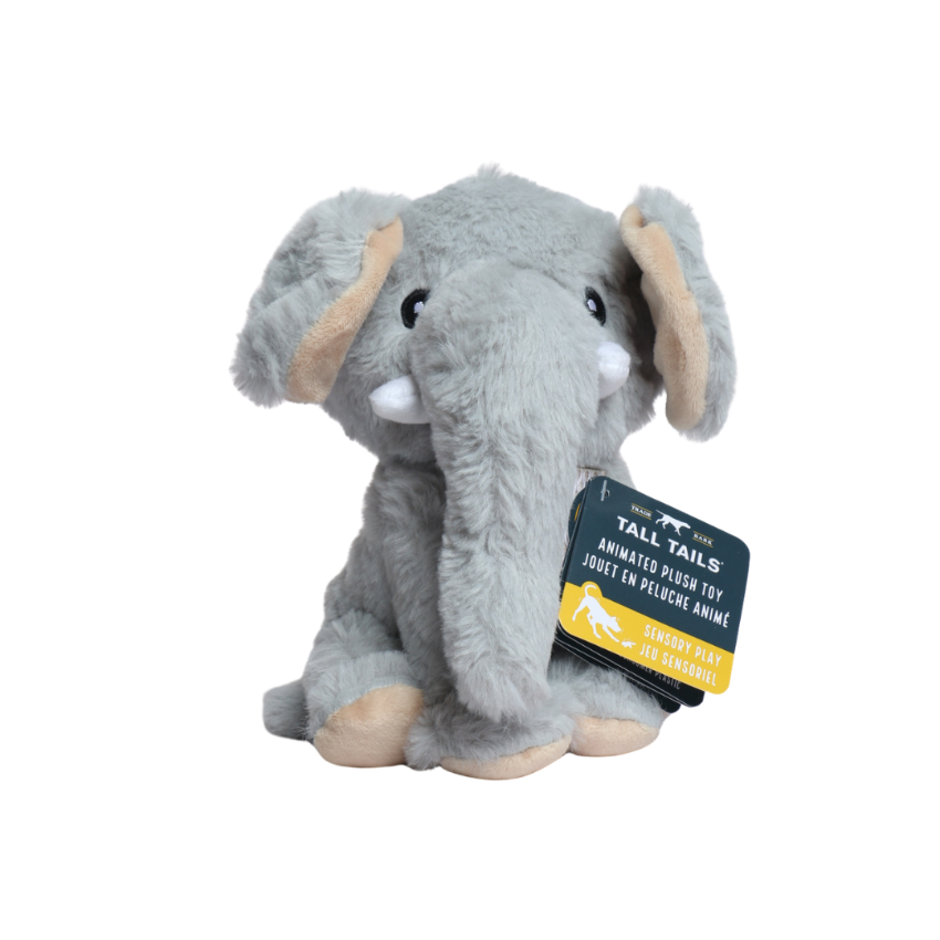 Tall Tails Animated Elephant with Squeaker (8.5")