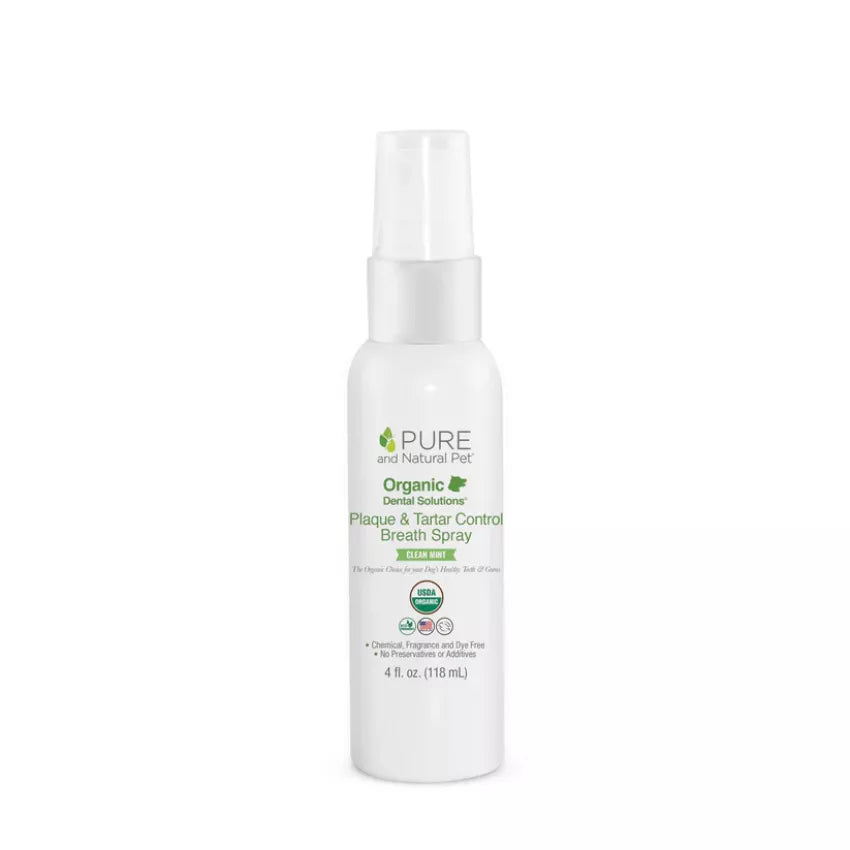 Pure and Natural Pet - Plaque & Tartar Control Breath Spray-Clean Mint