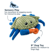 Tall Tails - Plush Toy - Plush Crab Animated Claw Toy - 9"