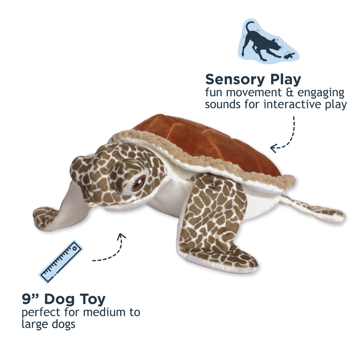 Tall Tails - Plush Toy - Plush Animated Sea Turtle Toy 9"