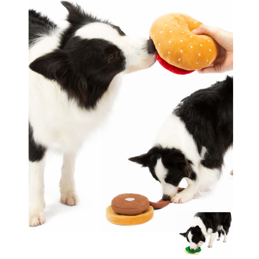 POOZPET Cheese Burger Snuffle Toy