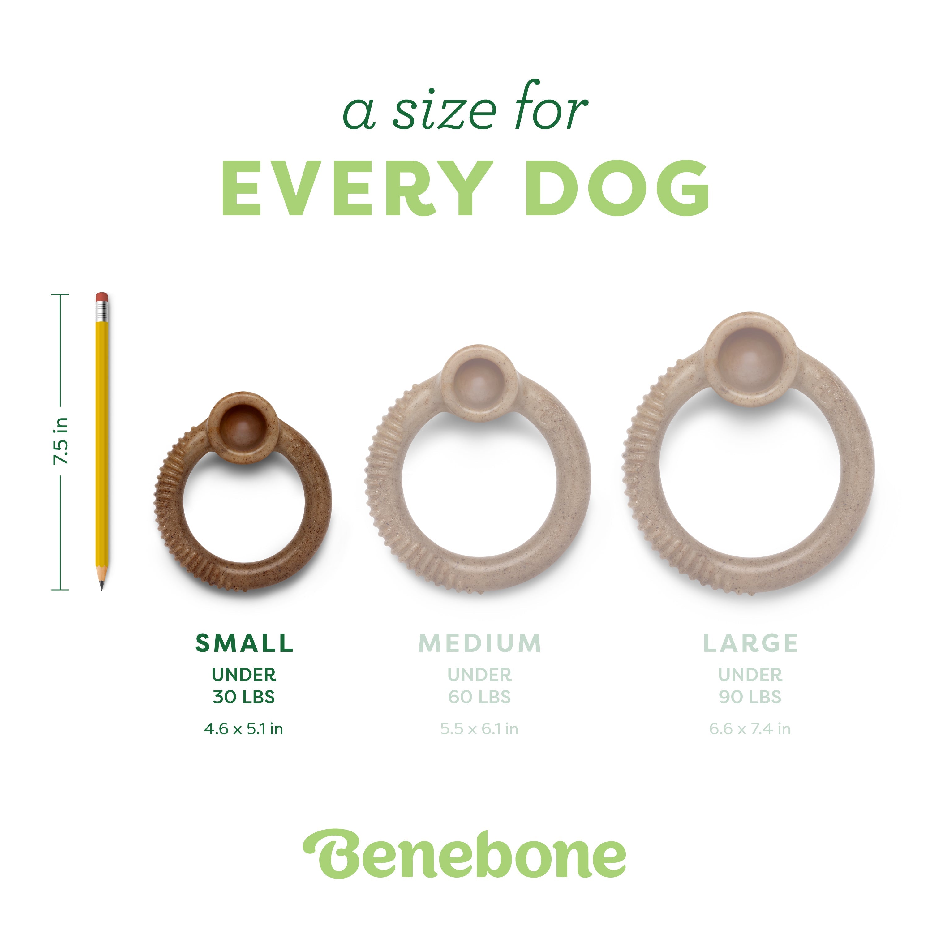 Benebone - 經典環型耐咬玩具 - 煙肉味 (小型)