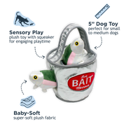 Tall Tails - Plush Toy - Bait Bucket Puzzle Dog Toy - 8"