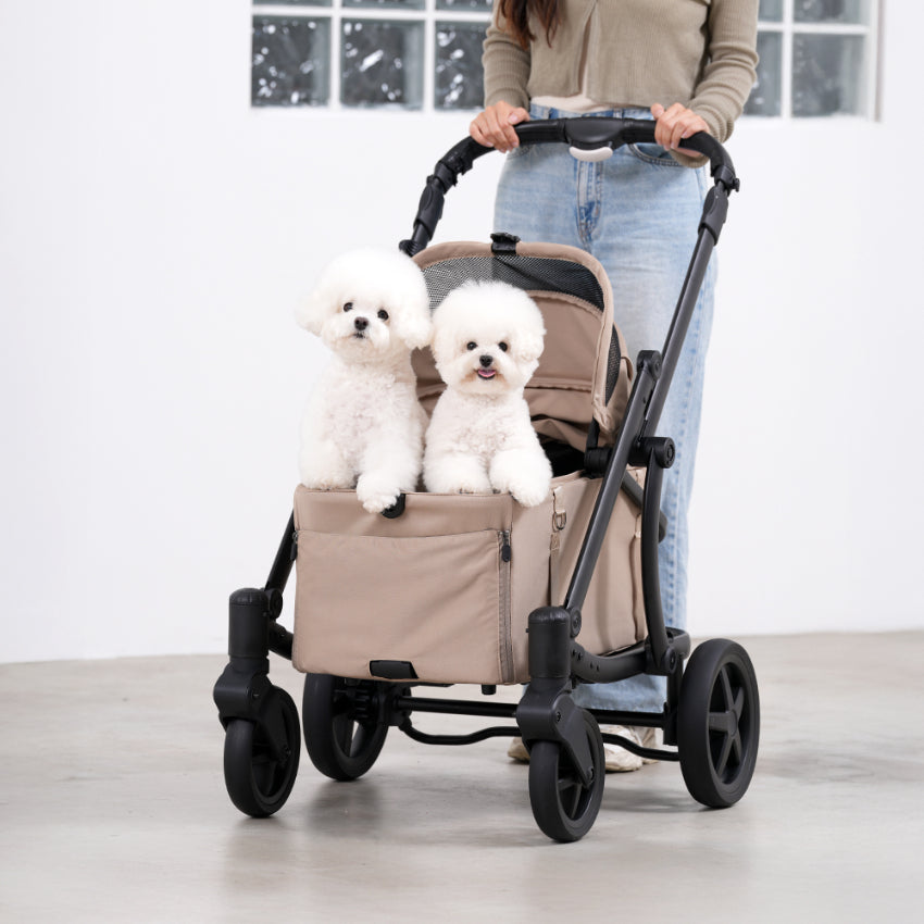 Pompolarr Pet Modu Wagon - Hybrid Detachable Pet Stroller (Black)