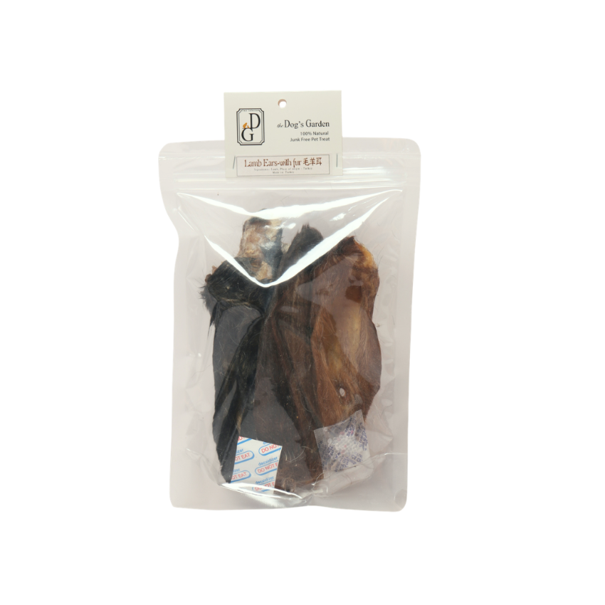 the Dog's Garden - Air Dried Treats - Turkish Lamb Ears with Hair Dog Treats