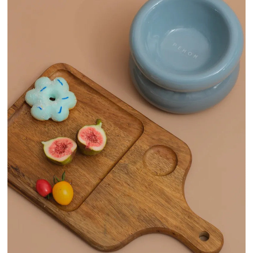 PEHOM - 鬆餅寵物碗 - 藍色