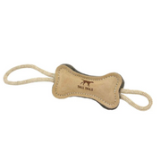 Tall Tails Toy Leather & Wool Bone Tug 12" / 16"