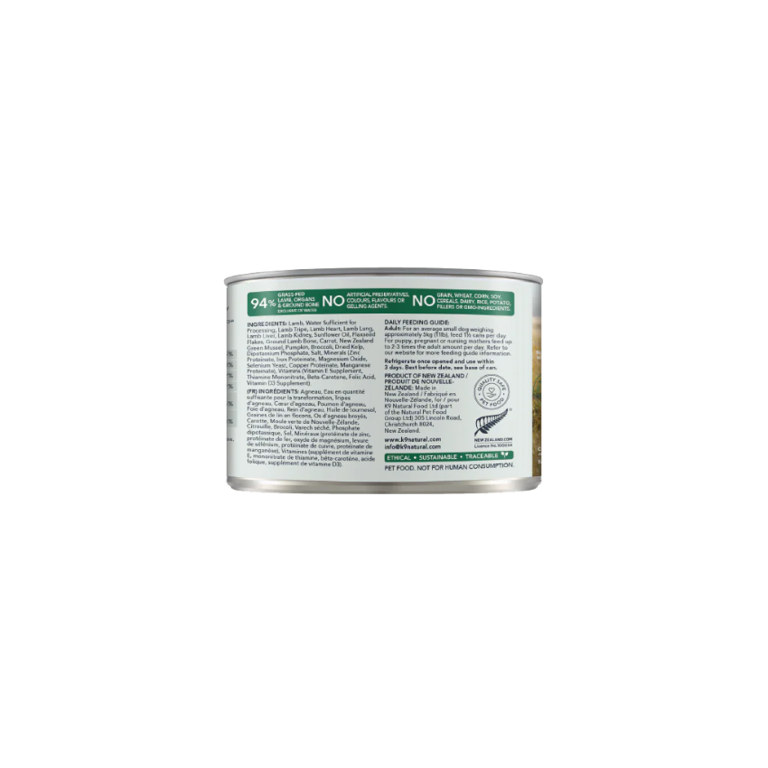 K9 Natural - Lamb Feast Canned Dog Food (170g)