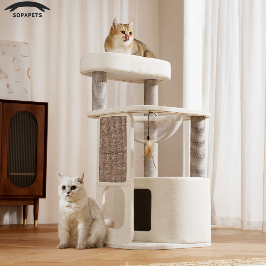 Petsbelle - Cat tree with bed 48x48x92cm
