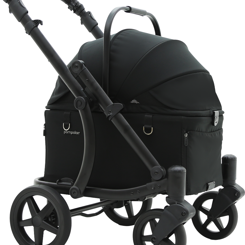Pompolarr Pet Modu Wagon - Hybrid Detachable Pet Stroller (Black)