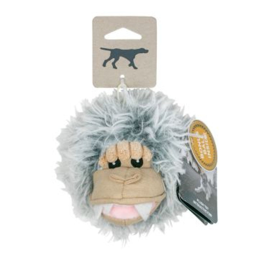Tall Tails - Plush Toy - Yeti Head w/ Spike Ball Squeaker - 4"