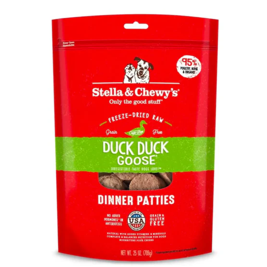 Stella & Chewy's Freeze-dried Duck Goose Dinner Patties 25oz (Authorized merchant by Stella & Chewy's)