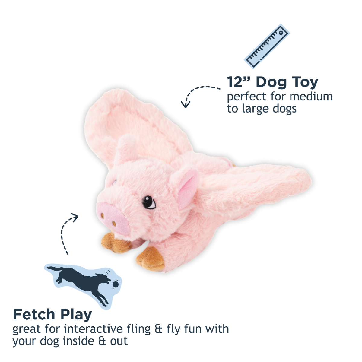 Tall Tails Toy Plush - Flying Pig - 12"