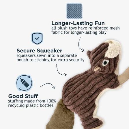 Tall Tails Toy Plush Squirrel w Squeaker 12"