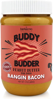 BARK BISTRO Dog Peanut Butter - Begging Bacon Buddy Budder - 17oz