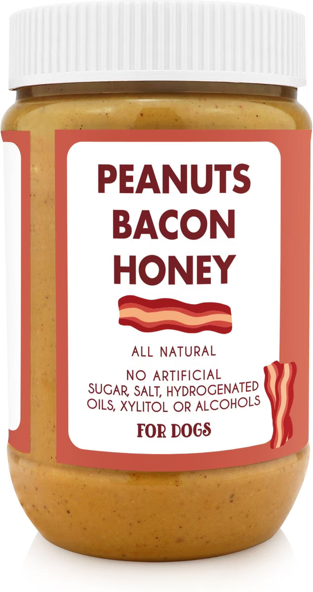 BARK BISTRO Dog Peanut Butter - Begging Bacon Buddy Budder - 17oz