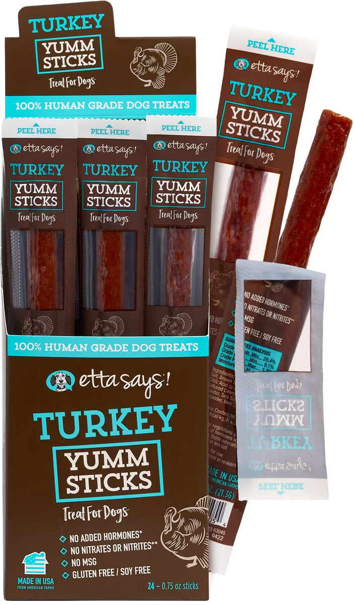 ETTA SAYS! Yumm Sticks Turkey Dog Treats (1 oz)