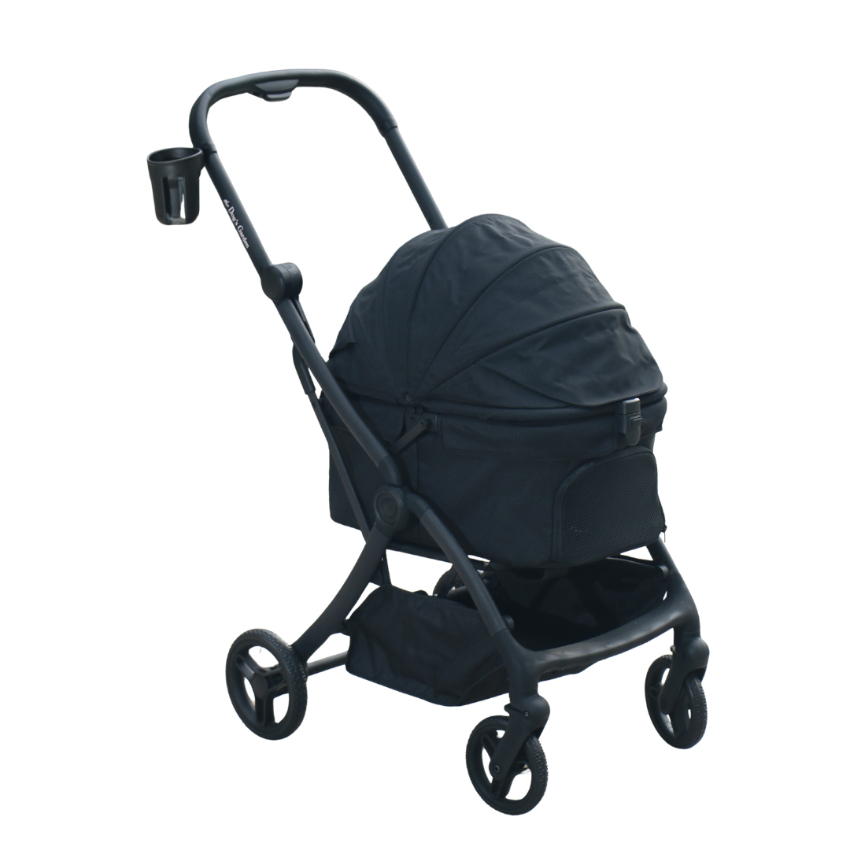 the Dog's Garden - Pet Stroller Gen II (With Cup Holder) - Black
