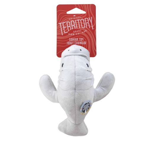 Territory Manatee Squeaker Plush Dog Toy
