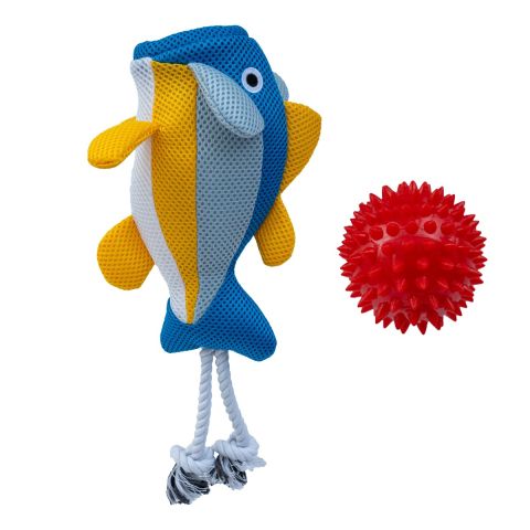 Territory - 雙功能魚型漂浮狗玩具 - 15吋