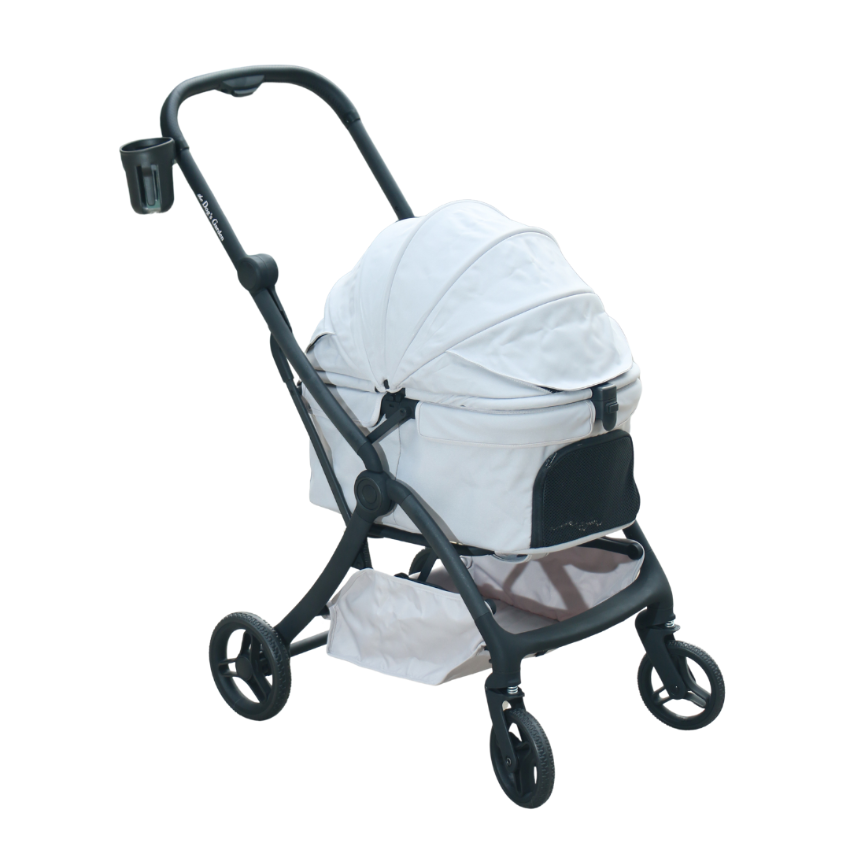 the Dog's Garden - Pet Stroller Gen II (With Cup Holder) - Grey