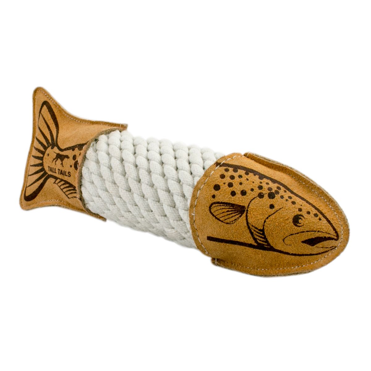 Tall Tails - Leather Toy - Natural Leather & Rope Trout - 15"