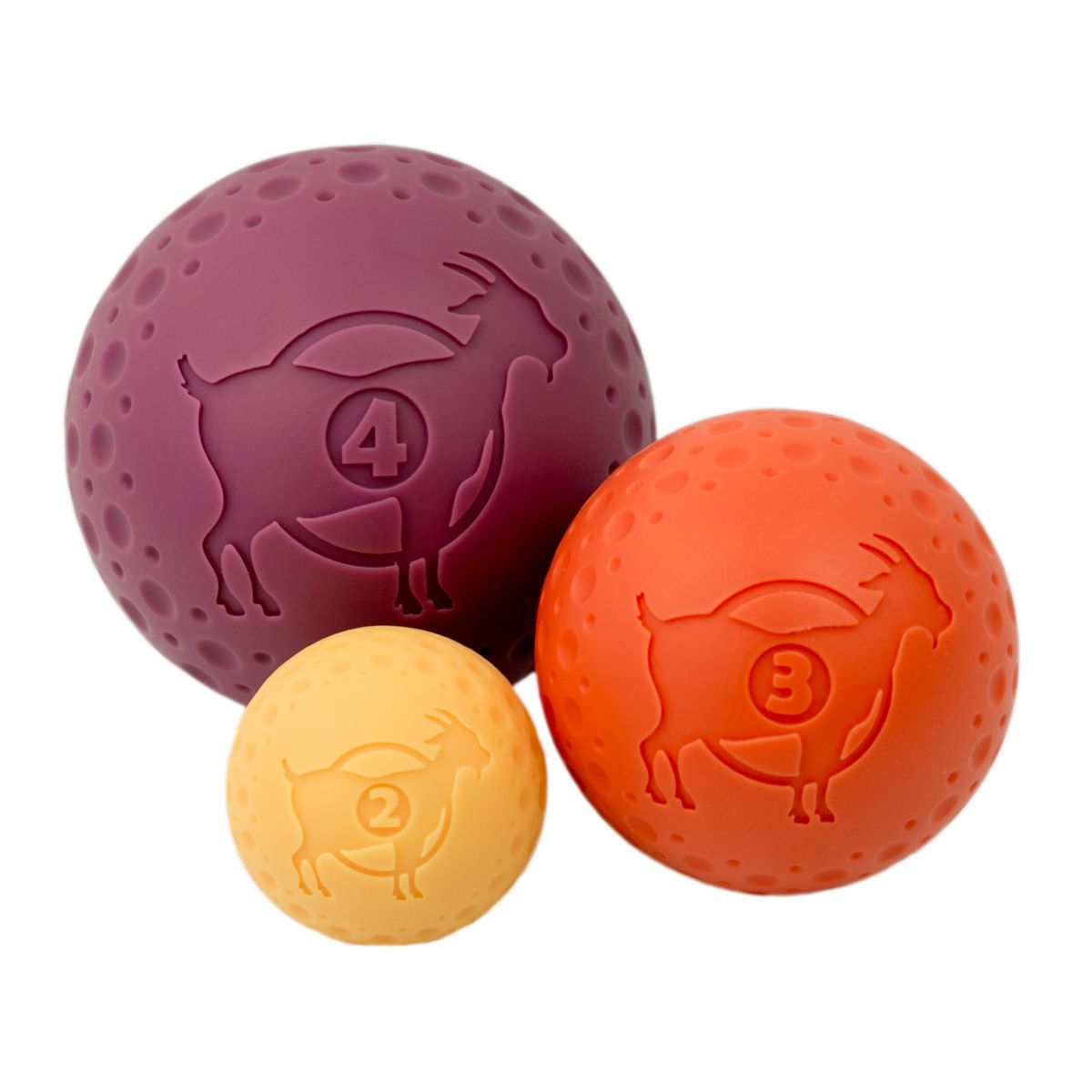 Tall Tails - Rubber Toy - G.O.A.T. Ball Small - 2-pk 2" Yellow
